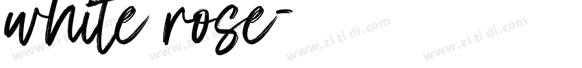 white rose字体转换